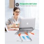 Glangeh Soporte Portatil Mesa Estable, Aleación de Aluminio Elevador Portatil con Ergonómico Altura Ajustable,Refrigeración