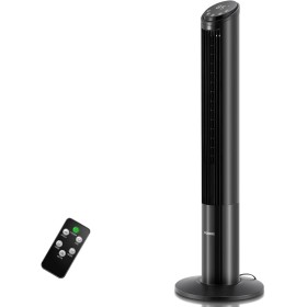 FOHERE Ultra Quiet Tower Fan with Remote Control for Home, Oscillating Pedestal Fan with Silent DC Motor of 102cm, 7.6m/s, 12