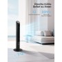 FOHERE Ultra Quiet Tower Fan with Remote Control for Home, Oscillating Pedestal Fan with Silent DC Motor of 102cm, 7.6m/s, 12