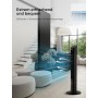 FOHERE Ultra Quiet Tower Fan with Remote Control for Home, Oscillating Pedestal Fan with Silent DC Motor of 102cm, 7.6m/s, 12