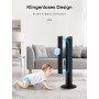 FOHERE Ultra Quiet Tower Fan with Remote Control for Home, Oscillating Pedestal Fan with Silent DC Motor of 102cm, 7.6m/s, 12