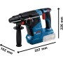 Bosch Professional 18V System GBH 18V-24 C - Martillo perforador a batería (Brushless, 2,4 J, Ø máx. hormigón 24 mm, SDS plus,