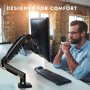 Invision Soporte de Monitor Escritorio para Pantallas de 19 a 32 Pulgadas, VESA 75 y 100 mm, Abrazadera Escritorio Soporte,