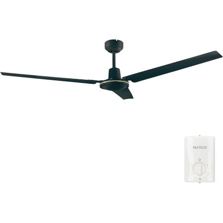 gsc evolution Industrial Ceiling Fan | AC Motor | Ø142 cm | Ideal for Industrial Ceilings | 5 Speeds | Black | 220-240V
