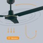gsc evolution Industrial Ceiling Fan | AC Motor | Ø142 cm | Ideal for Industrial Ceilings | 5 Speeds | Black | 220-240V