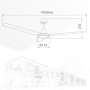 gsc evolution Industrial Ceiling Fan | AC Motor | Ø142 cm | Ideal for Industrial Ceilings | 5 Speeds | Black | 220-240V
