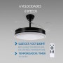 Casa Shop LED Ceiling Fan 70W DC Motor with Remote Control, Retractable Blades, Integrated LED, Ultra Quiet Retractable Blades