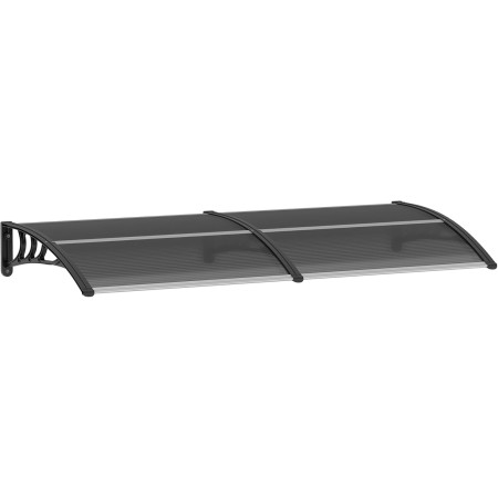 Outsunny Marquesina Exterior para Puertas y Ventanas 100x75 cm Tejadillo de Protección contra Sol y Lluvia con Cubierta de