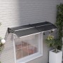 Outsunny Marquesina Exterior para Puertas y Ventanas 100x75 cm Tejadillo de Protección contra Sol y Lluvia con Cubierta de