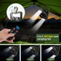ZWOOS USB Camping Fan, Rechargeable 10400mAh Quiet Table/Wall Fan with 4 Speed Levels, Adjustable Table Fan with LED Light for