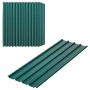 Outsunny Juego de 12 Paneles para Tejado de Acero Galvanizado Chapas Perfiladas de Techo 7m² para Caseta de Herramientas