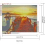 SHEGZHUC Pintura Diamante Puesta de Sol 50x40 cm Pintura Diamante Atardecer Pintura de Diamantes del Mar Kit Punto Diamante