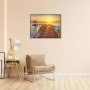 SHEGZHUC Pintura Diamante Puesta de Sol 50x40 cm Pintura Diamante Atardecer Pintura de Diamantes del Mar Kit Punto Diamante