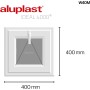 Ventana PVC Reforzado 400x400 Blanca Oscilante | Mate