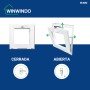Ventana PVC Reforzado 400x400 Blanca Oscilante | Mate