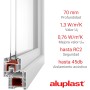 Ventana PVC Reforzado 400x400 Blanca Oscilante | Mate