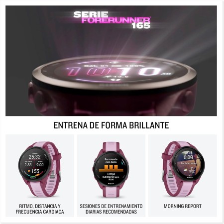 Garmin Forerunner 165 Music, Reloj Inteligente para Correr con GPS, Pantalla Táctil AMOLED, Métricas Optimizadas, Planes de