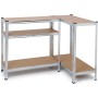 The Homeweeks Estantería Metálica 180x90x40cm Galvanizada Modular.5 Baldas Ajustables MDF Carga 175 kg por Estante y 875 kg