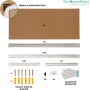 The Homeweeks Estantería Metálica 180x90x40cm Galvanizada Modular.5 Baldas Ajustables MDF Carga 175 kg por Estante y 875 kg