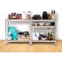 The Homeweeks Estantería Metálica 180x90x40cm Galvanizada Modular.5 Baldas Ajustables MDF Carga 175 kg por Estante y 875 kg
