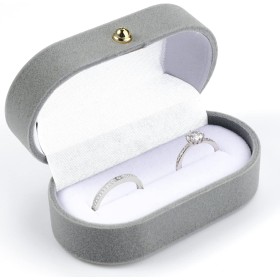 Porta Alianzas Boda de Terciopelo, Caja de Anillo, Caja Anillo Compromiso, Estuche de Anillo Almacenamiento Moda para Fiesta Día