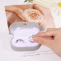 Porta Alianzas Boda de Terciopelo, Caja de Anillo, Caja Anillo Compromiso, Estuche de Anillo Almacenamiento Moda para Fiesta Día