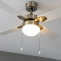 Cecotec EnergySilence Aero 450 Ceiling Fan with Light, 50 W, Energy Saving, 106 cm Diameter, Light, 4 Reversible Blades, 3