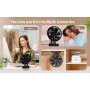 Leiorio USB Fan, 3600mAh Rechargeable Battery, Portable Table Fan with Magnetic Screws, Quiet with 3 Speeds for Desk, Kitchen,