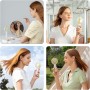 JISULIFE Mini Handheld Fan, Portable and Small Fan with 3 Speeds USB Rechargeable Battery Operated for Outdoor, Indoor, Travel,