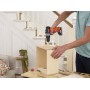 BLACK+DECKER Taladro Percutor 12V, Batería de Litio 1.5Ah, Portabrocas 10mm, 2 Velocidades, Par máximo 40Nm, Luz LED, Incluye