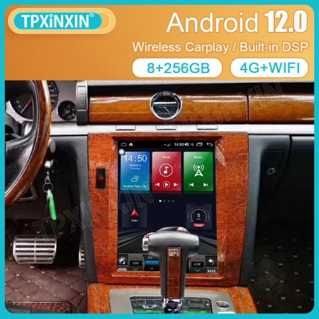Radio con pantalla de 12,1 pulgadas Android 14, para VW Volkswagen Phaeton 2004-2015, navegación GPS Multimedia para coche,