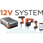 BLACK+DECKER Taladro Percutor 12V, Batería de Litio 1.5Ah, Portabrocas 10mm, 2 Velocidades, Par máximo 40Nm, Luz LED, Incluye