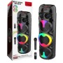 ZQS8301/8302 40W caja de sonido inalámbrica Bluetooth de alta potencia tres altavoces de escenario de fiesta de 8 pulgadas luz