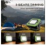 Foco Solar Portátil, Power Bank, USB Recargable, Luz Trabajo Regulable, 2 Modos de luz, Batería integrada 3.6Ah, Lampara