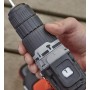 BLACK+DECKER Taladro Percutor 12V, Batería de Litio 1.5Ah, Portabrocas 10mm, 2 Velocidades, Par máximo 40Nm, Luz LED, Incluye