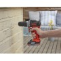 BLACK+DECKER Taladro Percutor 12V, Batería de Litio 1.5Ah, Portabrocas 10mm, 2 Velocidades, Par máximo 40Nm, Luz LED, Incluye