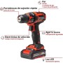 Einhell Taladro-destornillador inalámbrico TC-CD 18/35 Li Power X-Change (Li-Ion, 18V, 550 rpm, incl. 1 batería PXC de 1,5Ah sin