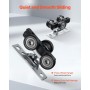 VEVOR YMXT-XC40-4B Kit de Herrajes para Puertas Corredizas, Negro