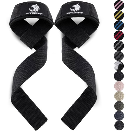 Fitgriff® Straps Gym - Correas Levantamiento de Pesas para Lifting, Gimnasio - Accesorios Fitness Mujer y Hombre