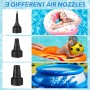 Jsdoin Inflador Electrico, Bomba de Aire Eléctrica Portátil, 240V AC / 12V DC Inflador Colchon Hinchable,Deflactor para
