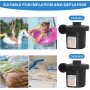 Jsdoin Inflador Electrico, Bomba de Aire Eléctrica Portátil, 240V AC / 12V DC Inflador Colchon Hinchable,Deflactor para