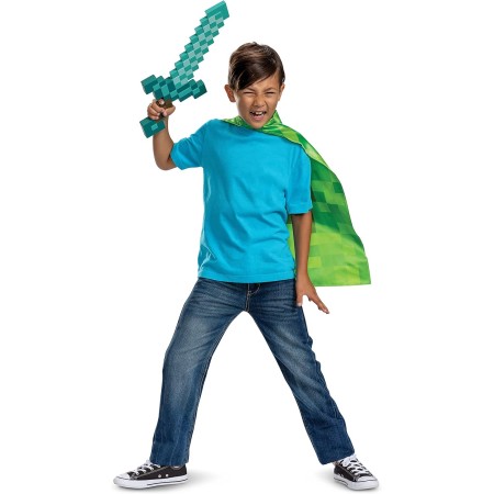 Minecraft - Accesorios Espadas,Picos y Sets, Licencia Oficial Disguise, Inspirado en la Película y el Videojuego