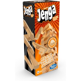 Hasbro Gaming Jenga, Juegos de Mesa de Viaje para Niños y Niñas de 6 Años o Más, Juguetes de Verano, Fiestas con Amigos,
