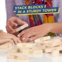 Hasbro Gaming Jenga, Juegos de Mesa de Viaje para Niños y Niñas de 6 Años o Más, Juguetes de Verano, Fiestas con Amigos,