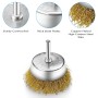 Dunkwckore 9 Piezas Cepillo Alambre Taladro, Vástago Redondo Cepillo para Taladro 6 mm Metalico Limpieza, Wire Brush, Lijadora
