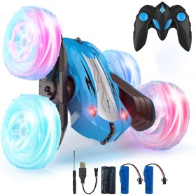 Coche Teledirigido,Coche AcrobáTico Camiones 360 Grados De RotacióN,Juguete Niño Regalo 3 4 5 6 7 8 9 12 Años Niña 2.4Ghz Niños