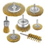 Dunkwckore 9 Piezas Cepillo Alambre Taladro, Vástago Redondo Cepillo para Taladro 6 mm Metalico Limpieza, Wire Brush, Lijadora