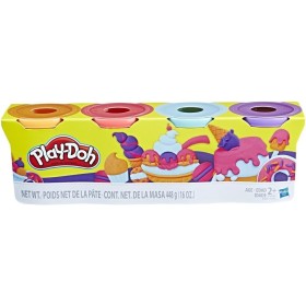 Play-Doh Hasbro Pack de 4 Plastilinas en Colores Pastel, para Niños y Niñas de 2 Años en Adelante, Juguete Creativo, Motricidad