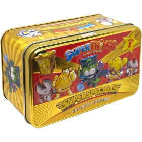 SUPERTHINGS Lata Gold, Contiene Todas Las Figuras Especiales de la Serie 1, Incluye el ultrararo (Enigma), 2 líderes Dorados, 6
