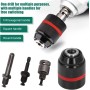 Rápida Portabrocas de Taladro 1,5-13mm, Rosca 1/2'' 20UNF Accesorios Taladro, con SDS Plus, 1/4'' Hex y 1/2'' Llave de Impacto